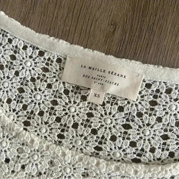 La Maille Sézane Tilla Jumper Sweater - White Ivory - Size XS - Picture 9 of 14